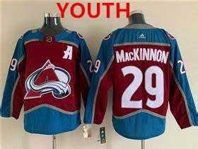 Youth Colorado Avalanche #29 Nathan MacKinnon With A Ptach Burgundy Adidas Stitched Jersey->nhl youth jerseys->NHL Jersey